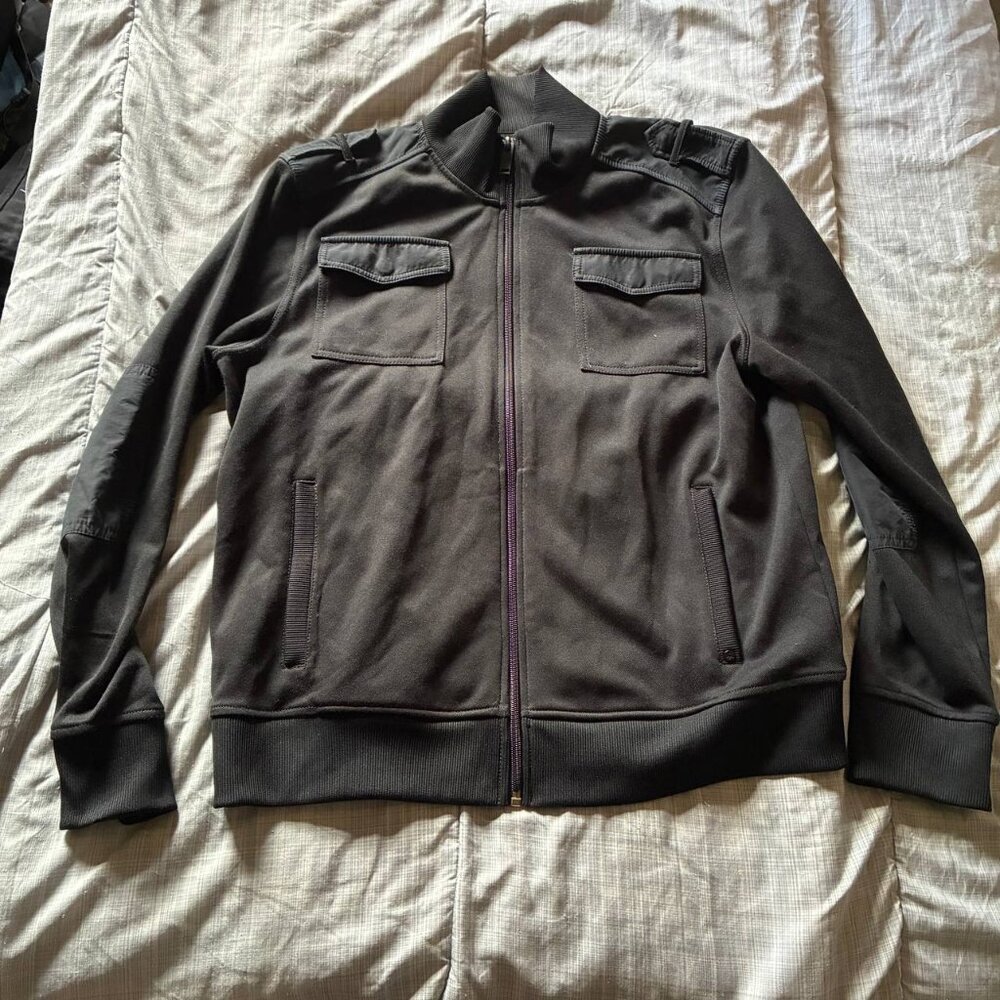 Express Black on Black Zip Up Sweater - Size XL